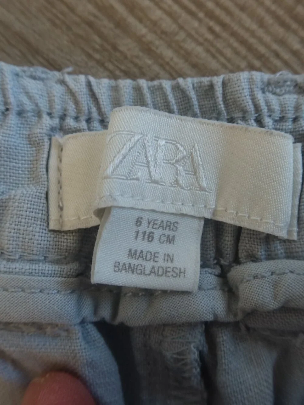 ZARA boys 100% linen shorts teal green blue summer resort 6 yrs event formal